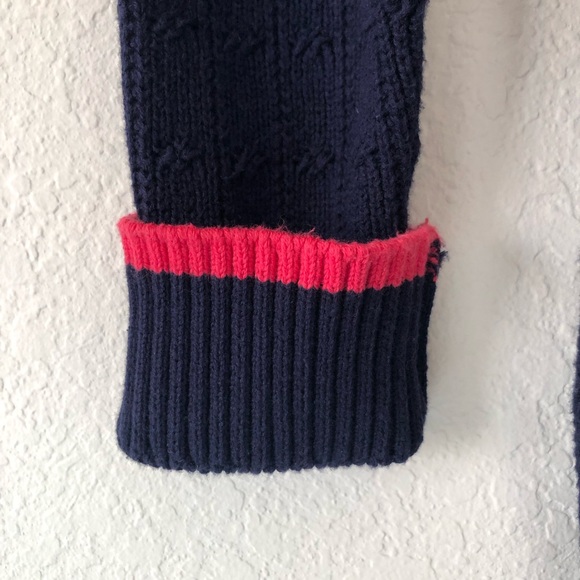 TOMMY HILFIGER Navy Blue and Magenta Pink Crewneck Sweater - Women’s M - Picture 7 of 11